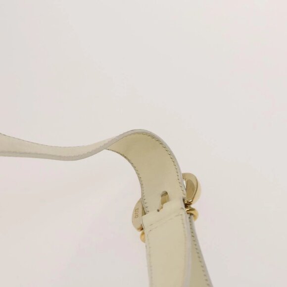 GUCCI Bamboo Body Bag Patent leather White Gold 003 3444 0127 Auth 137949 - Picture 9 of 15